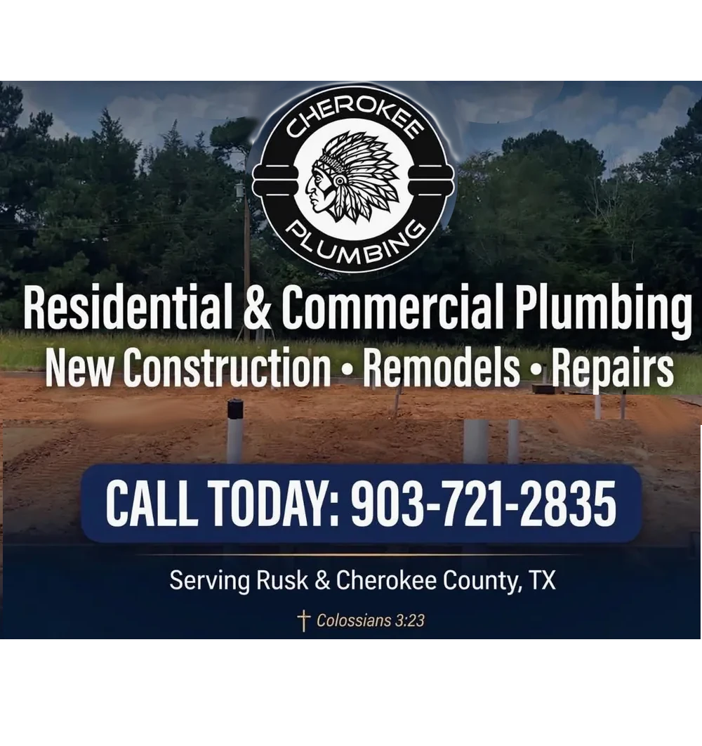 Finished plumbing project by Cherokee Plumbing in East Texas